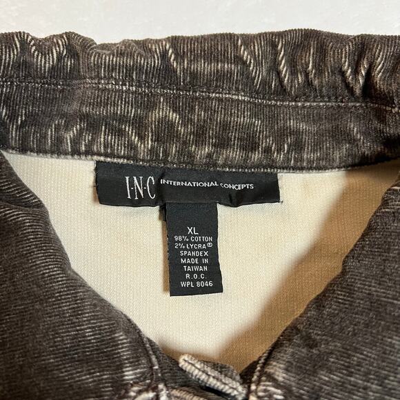 INC International Concepts Corduroy Button Up Jacket Size XL Stretch Cotton Boho - Picture 4 of 6